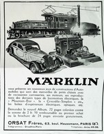 Trains MARKLIN "Mountain" & "Crodile Simplon"  Coupure De Presse (illustration) 1930 - French