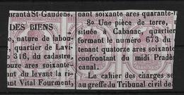 France Journaux N°1 Bande De 3 Oblitéré Typo. Département  H.Garonne. RARE. Cote 1750€ - Zeitungsmarken (Streifbänder)