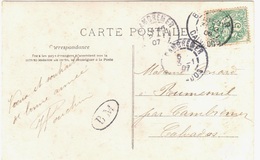 BONNEBOSQ Calvados Carte Postale 5c Blanc Yv 111 Déposée Boîte Mobile BM Dest Cambremer Ob 31 1 2 1906 - Covers & Documents