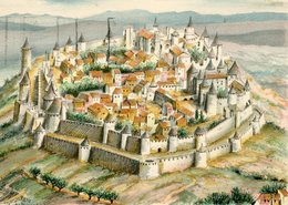 CARCASSONNE LA CITE ILLUSTRATION G.A. DUMARAIS - Carcassonne