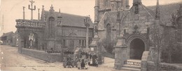 29-LAMPAUL-CARTE PANORAMIQUE-L'ARC DE TRIOMPHE , L'EGLISE ET LE CALVAIRE - Lampaul-Guimiliau