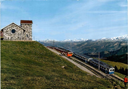 Rigi-Kulm - Bergkapelle Mit Arth- Und Vitznau-Rigi-Bahn (4188) - Arth