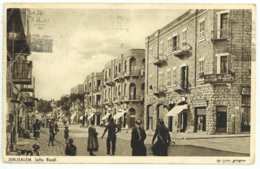 Jerusalem Jaffa Road Foto Ansichtskarte 1937 Nach Bergheim Bei Salzburg Fiebiger Shelon - Israele