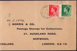 GB - EDWARD VIII - NORRIS & CO. PHILATEL DEALER  ALFRETON  1937. - Lettres & Documents