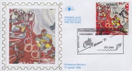 Enveloppe  FDC  1er  Jour   MONACO   Jeux  Olympiques  De  NAGANO   1998 - Hiver 1998: Nagano