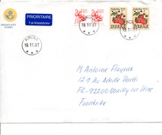 SUEDE AFFRANCHISSEMENT COMPOSE SUR LETTRE DE KIRUNA  POUR LA FRANCE 1997 - Storia Postale