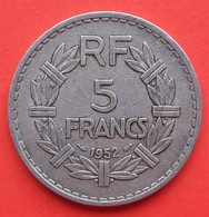 5 Francs Lavrillier - Aluminium - 1952 - - 5 Francs