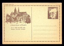 Czechoslovakira - Illustrated Stationery - PRAVDA VITAZI; 19.I. 1945 Navratila Nam Košice Červena Armada./ Red Army Retu - Non Classificati