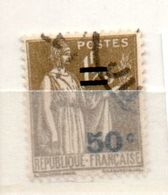 FRANCE N° 298 50C S 1F25 OLIVE TYPE PAIX  C FERME OBL - Gebruikt