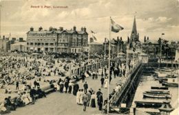 SUFFOLK - LOWESTOFT - BEACH AND PIER 1910 Suf101 - Lowestoft