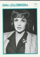 Cinéma Italien. Photographie. Gina Lollobrigida. Biographie. Filmographie. Portrait De Star. Encyclopédie Du Cinéma. - Personalidades Famosas