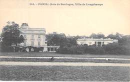 PARIS ( Parcs & Jardins ) BOIS DE BOULOGNE 16 ème : Villa De Longchamp - CPA Précurseur - Parken, Tuinen
