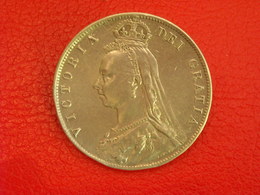 Grande Bretagne Victoria 1 Shilling 1889 Argent Monté Broche - Andere & Zonder Classificatie