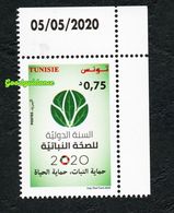 2020 - Tunisie - Année Internationale De La Santé Des Végétaux - Série Complète 1v.MNH** Coin Daté - Agriculture