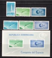 Dominican Republic 1964 Mi# 836-841 A, Block 34 ** MNH - Conquest Of Space - Noord-Amerika