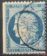 FRANCE 1874 - Canceled - YT 60c - 25c - 1871-1875 Ceres