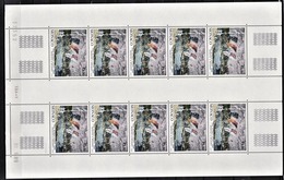 Delcampe - MONACO 1989 - FEUILLE DE 10 TP / N° 1694 - NEUFS** - Blocks & Kleinbögen
