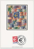 FRANCE - Carnet EURO - 1 Enveloppe FDC + 1 Carte (soie) Premier Jour Paris 1999 - Cartas & Documentos