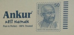 Salt, Chemical, Gandhi, Postal Stationary, Postcard, Advertisement On Stationery,india - Alimentation