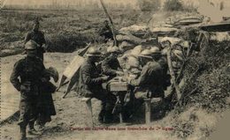 Partie De Carte Dans Une Tranchee De 2e Ligne  ARMEE BELGE BELGIQUE BELGIUM 1914/15 WWI WWICOLLECTION - Guerra 1914-18
