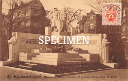 Monument érigé En L'honneur De Ses Héros De La Guerre 1914-18 - Molenbeek St-Jan - St-Jans-Molenbeek - Molenbeek-St-Jean
