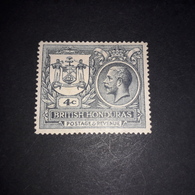 PL0348 COLONIE INGLESI HONDURAS KING GEORGE 1921 4 CENT. "X" - British Honduras (...-1970)