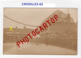 CROISILLES-Magasin LA RUCHE-Revue Militaire-CARTE PHOTO Allemande-GUERRE 14-18-1 WK-FRANCE-62- - Croisilles