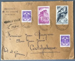 Monaco - Lettre 1947 + Griffe MONACO-VILLE Pour Casteljaloux - (W1485) - Covers & Documents