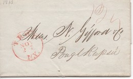 (R15) LAC 27 Nov 1810 - Stampless -  Paid 12 1/2 C Rate - TROY (N.Y.) TO POUGHKEEPSIE (P.A.). - …-1845 Prefilatelia