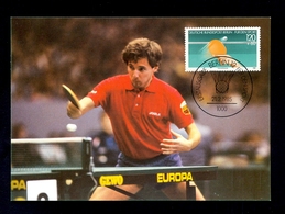 GERMANY 1985 - Commemorative Card, Cancel And Stamp For TABLE TENNIS - Tischtennis