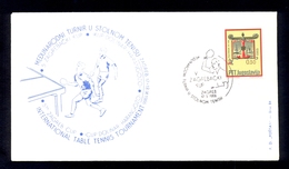 YUGOSLAVIA 1966 -  Commemorative Envelope And Cancel For TABLE TENNIS Tournament - Table Tennis