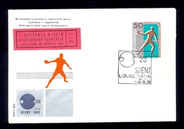 YUGOSLAVIA 1965 -  Commemorative Envelope, Cancel And Stamp For TABLE TENNIS Championship - Tischtennis
