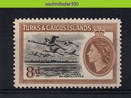 Mwe2728 FAUNA VOGELS FLAMINGO BIRDS VÖGEL AVES OISEAUX TURKS & CAICOS ISLANDS 1955 PF/MNH - Flamingo
