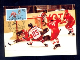 GERMANY 1983 - Commemorative Card For HOCKEY With Commemorative Cancel And Stamp - Eishockey