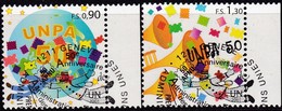 UNO-Genf, 2001, 424/25,  50 Jahre Postverwaltung Der Vereinten Nationen (UNPA). USED FIRST DAY, - Used Stamps