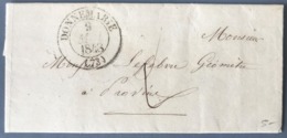 France Lettre De DONNEMARIE (Type 13) Sur Lettre 1843 Pour Provins - (W1508) - 1801-1848: Précurseurs XIX
