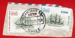 1975 - 30eme Anniversaire Du Naufrage De La Frégate "Lautaro" - Bateaux école N° 447 Et 450 (Sur Fragment) - Cile