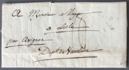 Griffe LA FERTE 1809 Sur Lettre Pour Avignon - (W1534) - 1801-1848: Précurseurs XIX