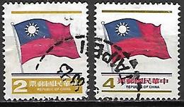 TAIWAN     -   Drapeau.    2 Val. Oblitérés. - Otros & Sin Clasificación