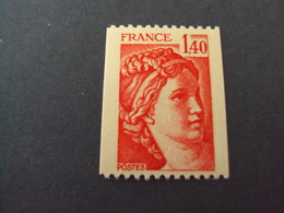 1977-81- NEUF ++  N°  2104 -  Roulette N°   450 -  " SABINE  , 1,40F Rouge"     Net   1 - 1977-81 Sabine Of Gandon