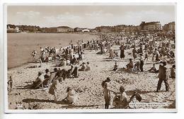 Real Photo Postcard, Weymouth, Crowds Of People, Deck Chair, Coastline, Seaside, Buildings, 1953. - Weymouth