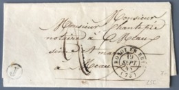 France 1848 - Lettre (LSC) De Rosoy En Brie Pour Meaux - Cachet Facteur J - (W1555) - 1801-1848: Précurseurs XIX