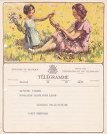 Télégramme Femme Enfant Fleur - Telegrammen