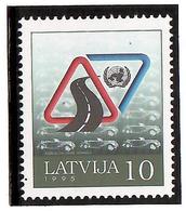 Latvia 1995 .  Safe Driving Week (Symbol Of UNO). 1v: 10.  Michel # 393 - Lettonia