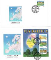 Latvia 1995 . Via Baltica (Bauska). 1v. + S/S.    Michel # 395 + BL 5   FDC - Lettonie