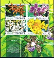 Bloc Sheet Fleurs Orchidees Flowers Orchids  Neuf  MNH ** Togo 2015 - Orquideas