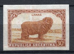 Argentine - 1935 - Yt 377a - Non Dentelé Provenant D'un Bloc D'essai De Couleurs De 4 - * Trace Charnière - Nuovi