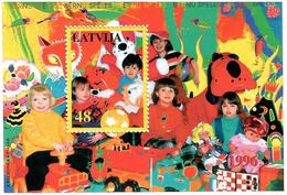Latvia 1996 .Children Games. S/S: 48.    Michel # BL 8 - Letland