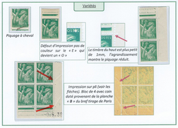 IRIS N°432 1,00 Fr Vert - Lot 4 Timbres - Voir Scannes - Unused Stamps
