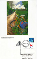 The Gravel Bike  (in The American Countryside), Postcard From Wisconsin Sent To Texas - Milwaukee